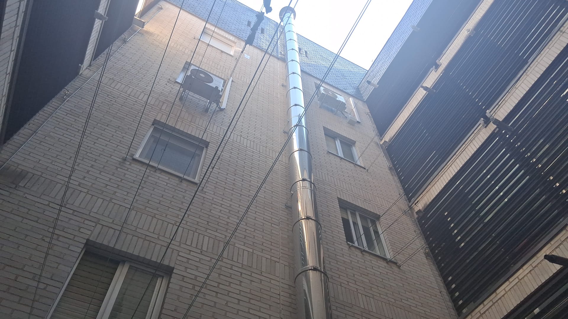 Filtros de una instalación profesional de extracción de humos